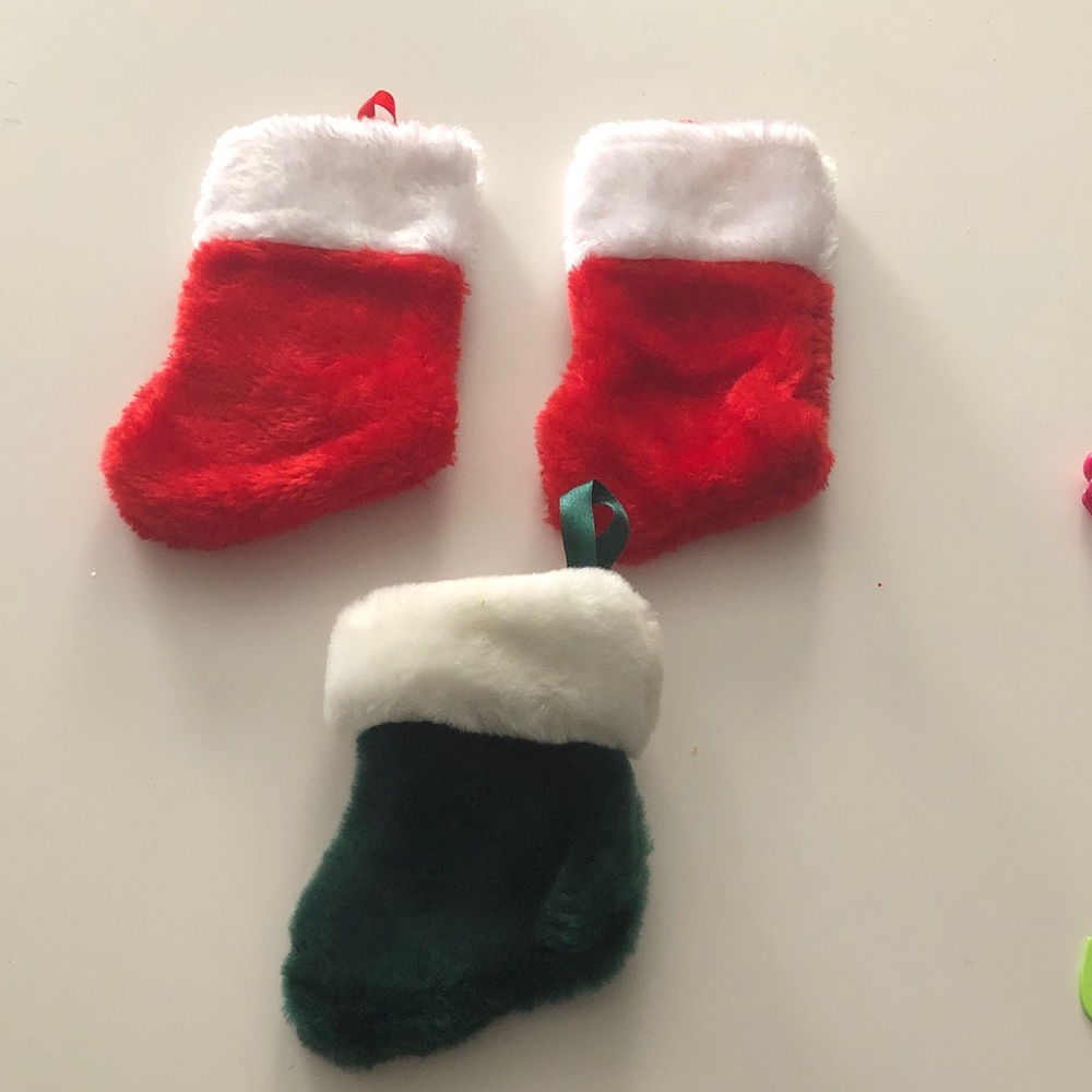 🛍️ Plush Mini Christmas Stockings Set